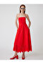 X Tuba Unsual - Midi Length Scallop Dress Lined Halter Neck with Pockets - 3