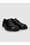 Villara 100% Genuine Leather Black Men's Loafer with Opening Belt Detail - 3