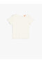 Crew Neck Ribbed Cotton Short Sleeve T-Shirt