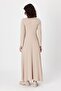 Monche Double Breasted Covered Oversize Soft Textured Dress - 4
