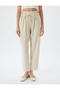 Wide Leg Trousers with Elastic Waist and Tie-Up Pockets - 3