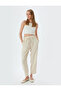 Wide Leg Trousers with Elastic Waist and Tie-Up Pockets