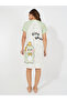 Dinosaur Print Raglan Sleeves Sleep T-Shirt Dress - 4
