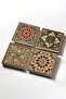 Ethnic Pattern Stone Coasters Desktop Protective Coasters 4 Piece Set 10x10cm Stone Coasters Sc283 - 2