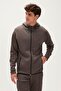 Leo Full-Zip Hoodie Anthracite Zippered Hooded Men's Sweatshirt - 3