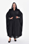 Hijap Black Hooded Jan Jan Stoned Shimmering Fabric Butterfly Model Abaya Ferace Standard 38-44 - 3