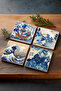Japanese Art, Mount Fuji, The Great Wave, Tile Art Sailing Ship Stone Coasters Set of 4 10x10cm