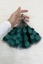 Green Bride Groom Handkerchief, Pearl Detailed Wedding Halay Bridesmaid Promise Engagement Henna Circumcision Bride Handkerchief - 4