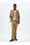 Linen Trousers Slim Fit Chino Button Pocket Detail