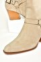 T 296094002   Beige Suede Cowboy Model Thick Soled Women's Boots - 7