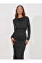 Cowl Neck Gathered Bodycon Midi Dress - 2