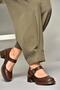 T 820236009   Brown Thick Heeled Women's Shoes - 5