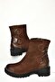 T 654047101   Brown Genuine Leather Nubuck Women's Boots - 4
