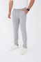 Men's Winter Jogger Slimfit Waist Half Elastic Gray Fabric Trousers - 2
