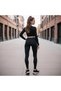 High Waist Printed Flexible and Waist Basen Recoiler Sports Fitness Pilates Yoga Black Leggings - 2