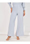 Solid Cuff Sleeves Longline Top & Wide Leg Pants Modest Set - 5