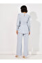 Solid Cuff Sleeves Longline Top & Wide Leg Pants Modest Set - 4