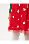 Girl's Balloon Sleeve Crowned Tulle New Year Dress Green - 6