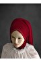 Turban Ready-Made Wrap Ready-Made Veil with Burgundy Veil - 4