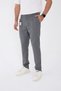 Men's Winter Buckle Belted Boyfriend Pants Italian Cut Comfortable Fit Dark Gray
