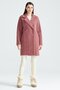 Powder Colored Crowbar Patterned Mink Coat - 2