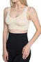 Bustier Corset with Gathering Pads, Breast Support, Firming and Thick Straps (Skin) — Nessa - 5