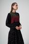 Cupro Silk Patchwork Detail Skirt Blouse Set - 6