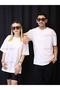 Lover Couple Friend Combination Oversize Basic Cotton Plain T-Shirt - 2 Pieces