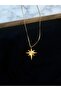 Steel Gold Polar Star 60 cm Necklace Unisex
