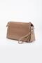 Women's Portfolio Wallet Bag Mink Patent Leather 3 Compartments Long Short Strap - 5