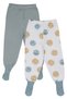 Baby Booties Trousers with Self Socks Bottom Pajamas Seasonal 100% Organic Cotton Set of 2