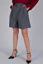 Women's FC Gray Elastic Waist Bermuda Shorts - 4