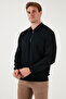 Cotton Regular Fit Half Zip Polo Collar Sweat Men's Sweat 5905789 - 5