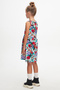 Vintage Flowers Girls' Patterned Sleeveless Dress - 4