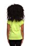 Neon Yellow Basic Girl's Crew Neck Watermelon Sleeve T-Shirt - 3