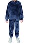 Light Navy Blue Girl's Velvet Bottom Top Set