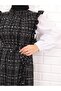 Hijab Frilly Belted Gilet - Tweed Fabric, Unlined - 2