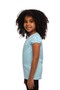 Baby Blue Basic Girl's Crew Neck Watermelon Sleeve T-Shirt - 2