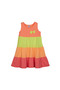 Fos.Orange Fos.Fuchsia Colorful Layered Girls' Strap Dress