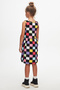 Op Art Chechers Girl's Patterned Pattern Dress - 4