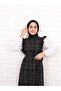 Hijab Frilly Belted Gilet - Tweed Fabric, Unlined - 5