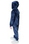 Light Navy Blue Girl's Velvet Bottom Top Set - 4