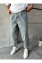 Distressed Pleated Loose Fit Trousers