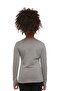 Gray Basic Seasonal Lycra Long Sleeve Girls' T-Shirt - 3