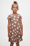 Girl's Print Sleepy Bunny Short Sleeve Dress - 2