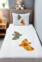 Embroidered Birds Patterned Pique Set - 2