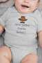 Organic 100% Cotton We Will Wait Printed Baby Bodysuit with Snap Fasteners 5569-Yeni-G