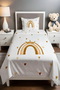 Silvery Crowned Rainbow Patterned Pique Set