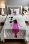 Party Girl Patterned Pique Set in Purple Dress