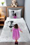 Party Girl Patterned Pique Set in Purple Dress - 2